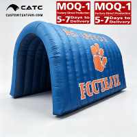 Tunnel gonflable personnalisé CATC pour joueur de football, décoration publicitaire pour événements sportifs en extérieur, en tissu Oxford 350D imperméable et résistant au soleil