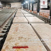 Dalle de porcelaine grand format 1600x3200 12mm en pierre frittée Breccia Oniciata, veinure marbre beige, pour sol, mur et comptoir