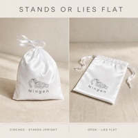 Sac en satin avec cordon de serrage, impression de logo personnalisé, pochette à bijoux, sac cadeau blanc pour mariage, vente en gros, emballage de détail