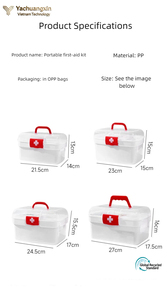 ชุดปฐมพยาบาลกลางแจ้ง กล่องยาความจุขนาดใหญ่ กล่องใส่ยาแบบพกพา - Product Image 5