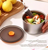 Boîte de conservation alimentaire en acier inoxydable avec technologie d'étanchéité, organisateur pour la maison et le bureau, gadget de cuisine extérieur, boîtes à lunch pour garder les aliments frais