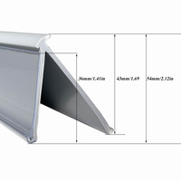 Usine personnalisé en gros surface plane en plastique PVC affichage porte-billets porte-papier bureau signe titulaire