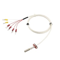 Sensor RTD de 6 Hilos con Cubierta de Cerámica, Doble PT100 PT1000, Resistencia de Temperatura para Medición Industrial