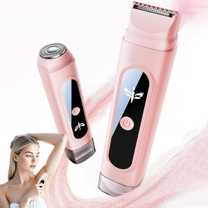 Top Selling 2 in 1 Women Electric Dual Head Bikini Trimmer IPX6 Waterproof Wet/Dry Use Body Hair Shaver with English Operation