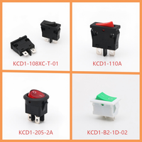 Interrupteur à bascule éclairé SUDA KCD1-104 DPST ON-OFF 6A 250VAC 4P avec bornes à souder IP40 pour voitures et applications industrielles