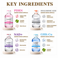 7 types d'ampoules Derma-Active ciblées PDRN réparatrices au glutathion éclaircissant pour booster la peau, compatibles avec la pistolet à oxygène portatif