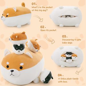 MorisMos 18 "Unisex Shiba <span class=keywords><strong>Inu</strong></span> Corgi perro de peluche de juguete lindo niños Animal relleno almohada Navidad cumpleaños Shiba <span class=keywords><strong>Inu</strong></span> <span class=keywords><strong>Akita</strong></span> niña Niño - Product Image 5