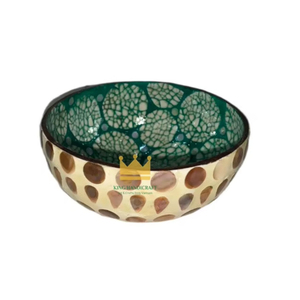 ชามเสิร์ฟแบบใช้แล้วทิ้งสองด้าน ทำจากมุกแท้ งานแฮนด์เมด ปลอดภัยสำหรับอาหาร  รับทำสีและโลโก้ตามสั่ง สำหรับงานปาร์ตี้ ใส่ผลไม้ - Product Image 1