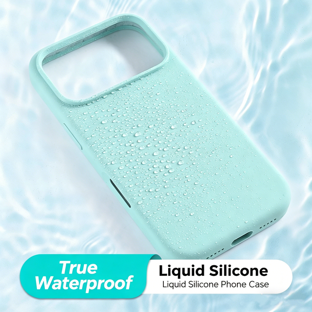 For iPhone 17 Pro Case 6.3" Slim Liquid Silicone 4 Layers Full Covered Soft Gel Rubber Shockproof Cover Protective Phone Case