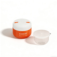 Pot de crème corporelle écologique en PET de 50g/50ml, rechargeable, avec cuillère, pour emballage cosmétique OEM