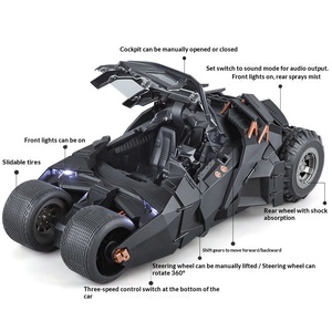 Modellino Auto <span class=keywords><strong>Batmobile</strong></span> in Lega YouLian, Statuetta da Esposizione, Giocattolo Unisex in Scala 1:8, Diecast con Batteria Alcalina AAA, Regalo - Product Image 6