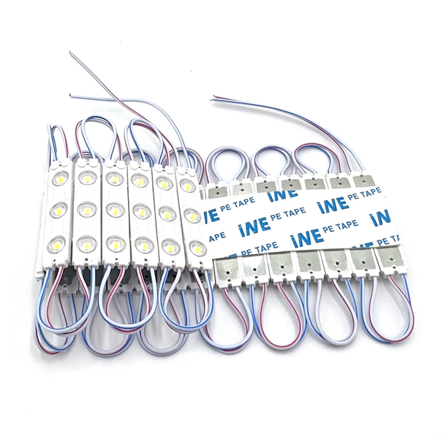 IP65 Waterproof SMD 2835 LED Light Source Module 1.5W with 3 LEDs for Outdoor Signage Made From Plastic Aluminum 12V 60*13mm