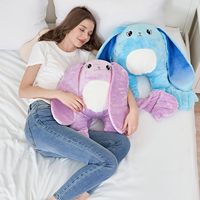 Oreiller doux personnalisé en peluche lapin animaux pesés cadeau mignon 5.8lbs lapin pondéré peluche jouet pour garçons filles