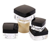 Offre Spéciale 5ml 10ml 15ml 30ml 50ml Pot de crème cosmétique acrylique vide carré clair haut de gamme