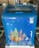 Vitrine Réfrigérée Verticale à Double Porte Vitrée pour Gelato et Crème Glacée, Congélateur Professionnel à Refroidissement par Ventilation