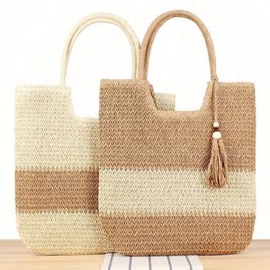 Wholesale Summer <b>Beach</b> Travel Tote <b>Bag</b> <b>Large</b> Capacity Handbag Women's Paper Straw <b>Bag</b> - Product Image 1
