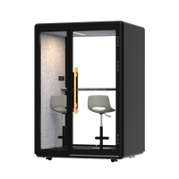 Cabine de bureau acoustique insonorisée portable Comine, espace de travail modulaire pour appels privés et concentration, idéale pour bureaux, bâtiments et villas