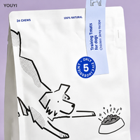 YOUYI Sac à croquettes pour chien anti-perforation avec fenêtre transparente, pochette verticale pour aliments secs, logo personnalisé, usine OEM