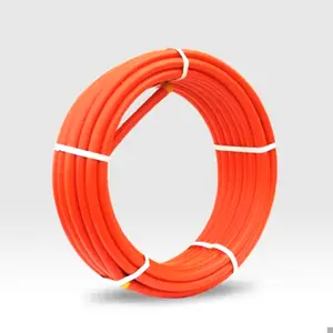 PE-RT Plastic Flooring Hot Water Pipe 16mm Orange Underfloor Heating System Plastic Tube