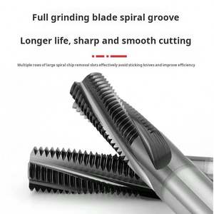 Fraise à fileter à 4 dents pleines en carbure de tungstène, nano-revêtement haute vitesse, HRC65, M5 M6 M8, pour usinage CNC de l'aluminium et de l'acier - Product Image 5