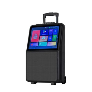 Máquina de Karaoke Portátil Todo en Uno con Pantalla Táctil de 15.1 Pulgadas, Potencia Máxima de 120 W, Micrófonos Inalámbricos con Ruedas para Altavoz, para el Hogar y Exteriores - Product Image 1
