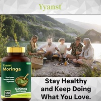 Cápsulas de Extracto de Hoja de Moringa, Superalimento Verde Potente, Marca Privada OEM/ODM, Refuerza el Sistema Inmunológico y la Digestión, Suplemento Saludable