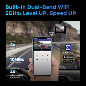 AZDOME GS63Pro kamera dasbor 4K, kamera dasbor layar 2.4 inci 2CH 4K + 1080P GPS 5G Wifi Super kapasitor tipe-c Port mobil kotak hitam - Product Image 3