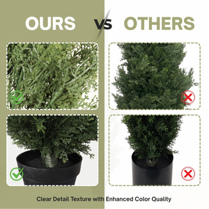 Árbol de Ciprés Artificial de 6 Pies en Maceta Negra, Resistente a los Rayos UV, Realista, para Interiores y Exteriores, Planta Topiaria, Decoración para Entrada de Jardín - Product Image 5
