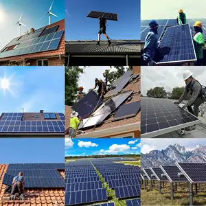 מערכת אנרגיה סולארית למגורים קומפלט היברידית מחוץ לרשת 5000W 5Kw 10Kw 20Kw מערכת אנרגיה פאנל סולארי עלות לבית באירופה