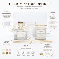 Coffret Cadeau Luxe Personnalisé Parfums d'Ambiance Bougie Parfumée Diffuseur à Bâtonnets Spray d'Ambiance Cadeau d'Entreprise de Fêtes Usine OEM