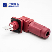 150A Batterie Connecteur Power Energy Storage 1Pin Plug pour 35mm2 Câble et Busbar Lug Socket Couleur Rouge