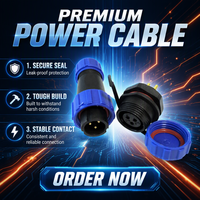 Conector Eléctrico Automotriz DIN 2P de Alta Calidad Personalizado, Plástico SP13 SP21 SP29 IP68 a Prueba de Agua