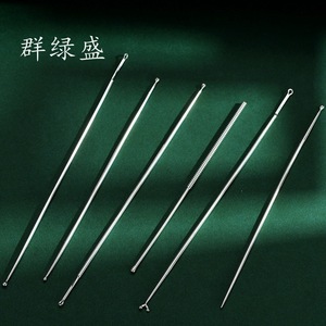Sterling Silver S925 Eye Cleaning Needle Round Headed Ear <b>Tool</b> Jewelry Pin QLS370 <b>Plain</b> Silver Single Needle - Product Image 1