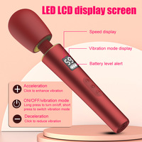Vibrateur sans fil BANSEY AV Magic Wand, rechargeable par USB Type C, tête large de 260 mm, corps en silicone, étanche IPX6, outil de thérapie