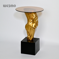 Sculptures pour le salon Décoration de maison de luxe Cadeaux Ornements de cheval d'or