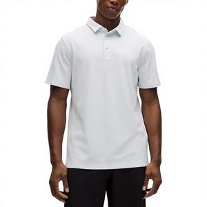 Camisas Góticas Personalizadas con Logotipo para Hombre, Tejidas en Spandex/Algodón, con Bolsillo, Antiarrugas, de Color Sólido, Manga Corta, Deportivas, para Golf, Estampadas - Product Image 1