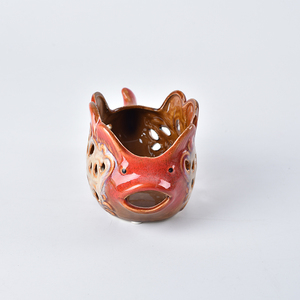 Passoire et égouttoir multifonction en céramique creuse pour poissons et fruits, porte-bougie décoratif coupe-vent, organisateur d'objets de petite taille - Product Image 6