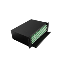 Panel Patch Optik 96-Core Terlengkap, 96-Port 4U, Peralatan Penyambungan Kabel TV Siaran, G652D SC/APC Fiber Optic