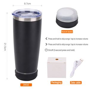 Botellas de Bebidas de 20 oz con Grabado Personalizado de Fábrica, Taza de Café de Acero Inoxidable, Termo con Altavoz Bluetooth - Product Image 5