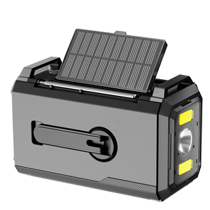 <span class=keywords><strong>Radio</strong></span> de Emergencia Retro para Exteriores de 20000mAh con Función de Internet, Banda FM, Linterna de Alta Potencia de 600 LUX, Manivela y Energía Solar 5V2A - Product Image 5