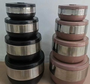 Ensemble de 4 casseroles géantes rayées modernes de 16 L pour la vente en gros aux marchés majeurs d'Afrique et du Moyen-Orient - Product Image 1