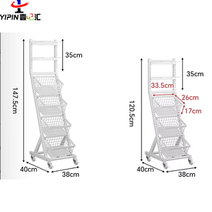 Gôndola de Supermercado Dupla Face com Painel Traseiro de Rede Metálica para Lanches e Doces - Product Image 3