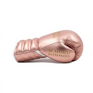 Guantes de Boxeo Color Oro Rosa, Guantes de Entrenamiento de Artes Marciales, Guantes de Combate con Logotipo Personalizado para Práctica de Boxeo - Product Image 3