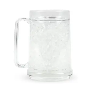 16 oz, Plastic Double Walled Beer Mug For Freezer, Clear Beer Mug Frozen Cup