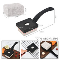 Brosse de nettoyage à long manche pour grillades, cuisson, plaque chauffante, poêles et grilles, élimination des taches d'huile G26-119