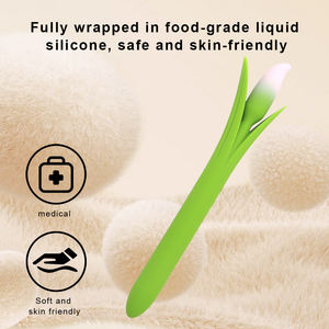 Nuevo Adulto Femenino clítoris Vagina masaje grandes consoladores vibrador recargable IPX7 impermeable de grado alimenticio Flor de silicona líquida - Product Image 3