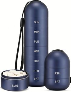 7 Days Weekly Medicine Dispenser Sealed Splitters <b>Container</b> Vitamins Organizer Daily Pill Box Case Custom - Product Image 1