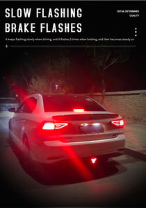 A80 gran oferta DC12V LED Auto señal lámpara roja marcha atrás parada Flash advertencia luces antiniebla nuevo triángulo coche freno cola piloto Luz - Product Image 4