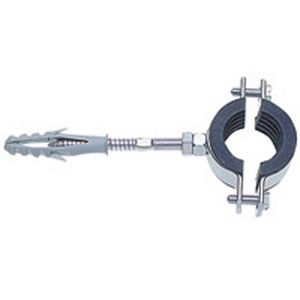 Collier galvanisé robuste avec joint isophone, diamètre 1 pouce (32-36 mm), longueur 35 cm, pour tuyaux en acier - Product Image 1