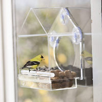 Mangeoire à oiseaux et cage pour animaux de compagnie en acrylique transparent personnalisé pour oiseaux sauvages, balcon, boîte à perroquets, présentoir en acrylique